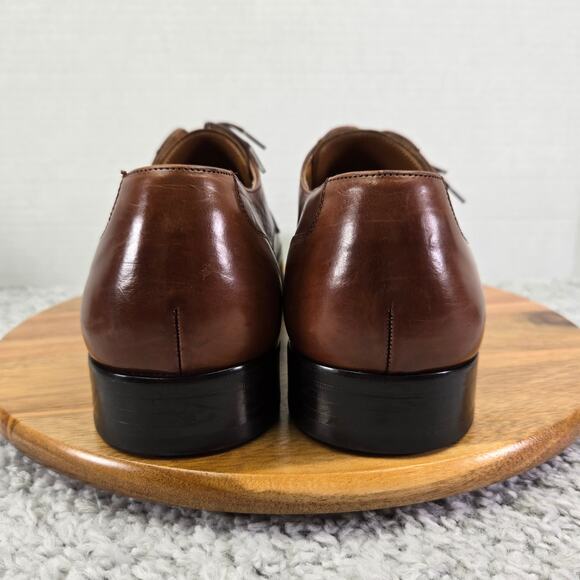 Mezlan Custom Brown Leather Wingtip Office Daily Oxford Dress Shoe Mens 11 M - Picture 2 of 16